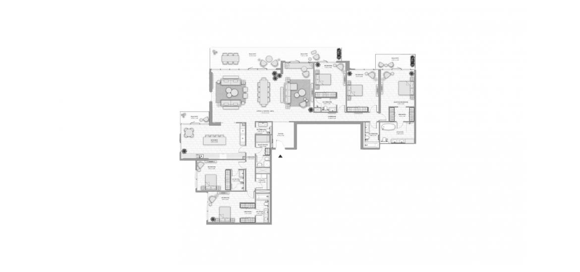 Етажен план на апартаменти «LA VIE 414SQM», 5 спални в LA VIE