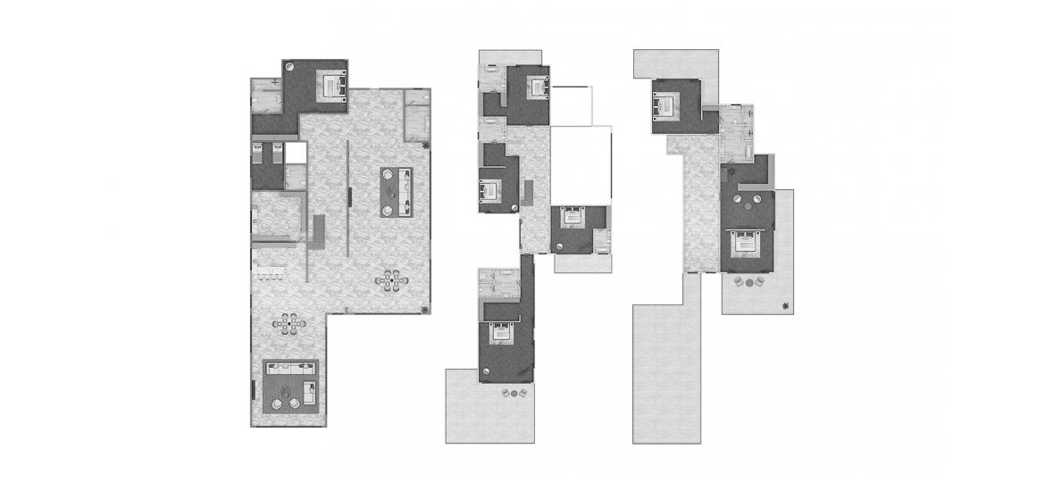 Етажен план на апартаменти «7BR v75-g», 7 спални в GEMS ESTATES