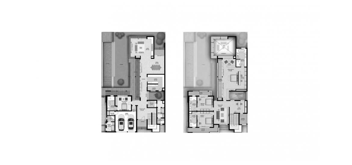 Plano del apartamento «A», 4 dormitorios en SOBHA HARTLAND ESTATES