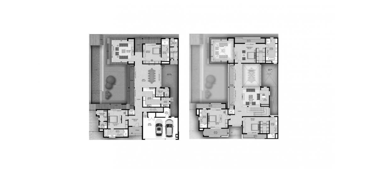 Plano del apartamento «B», 5 dormitorios en SOBHA HARTLAND ESTATES