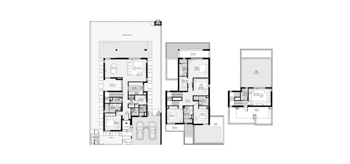 Plano del apartamento «A», 4 dormitorios en ELIE SAAB