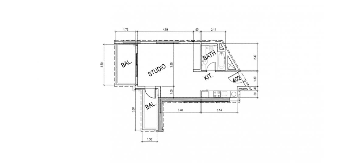 Plano del apartamento «STUDIO 51SQM», 1 habitación en VIRIDIS