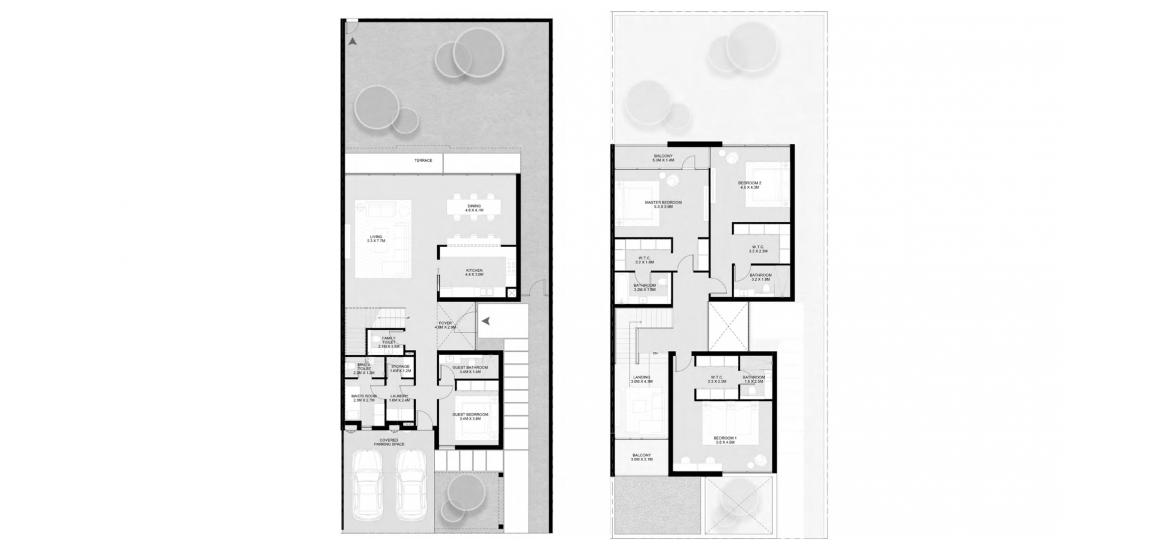 Plano del apartamento «4BR-B 371SQM», 4 dormitorios en JOURI HILLS