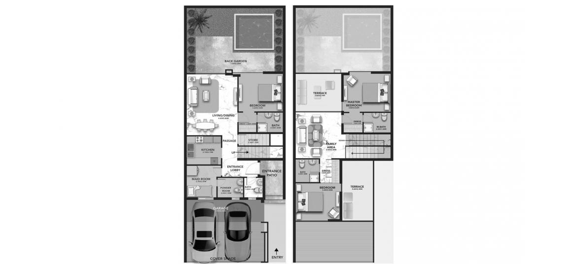 Plano del apartamento «3 BR Mid Unit», 3 dormitorios en SENSES AT THE FIELDS
