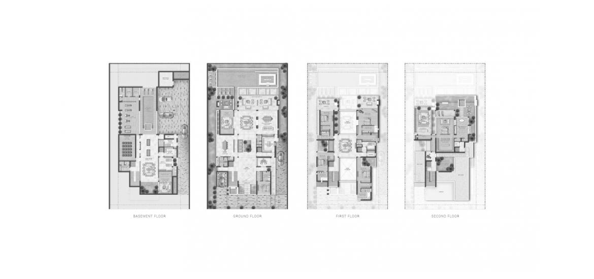 דירה תוכנית קומה «A», 6 חדרי שינה ב- VENICE (באזור הבניין VENICE)