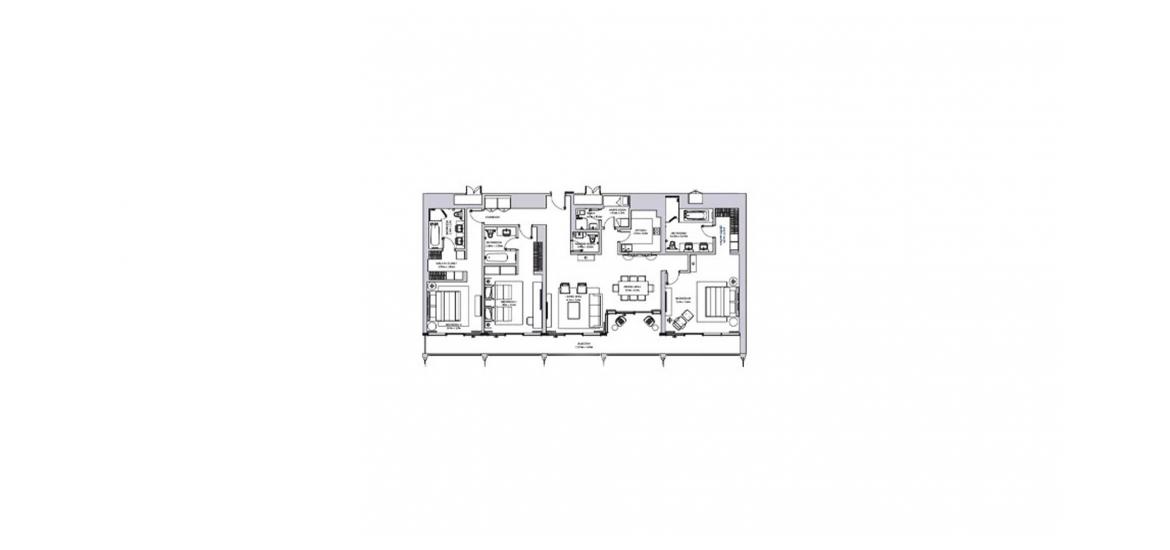 Apartment floor plan «3BR», 3 slaapkamers in THE STERLING