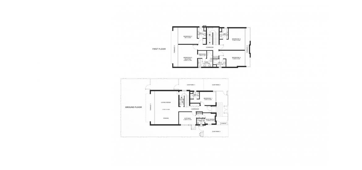Apartment floor plan «298SQM», 5 slaapkamers in EASTERN RESIDENCES