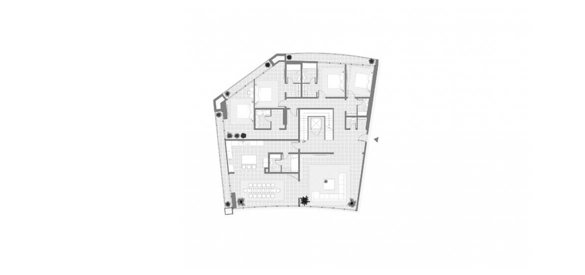 Apartment floor plan «640SQM», 4 slaapkamers in SEVEN RESIDENCES