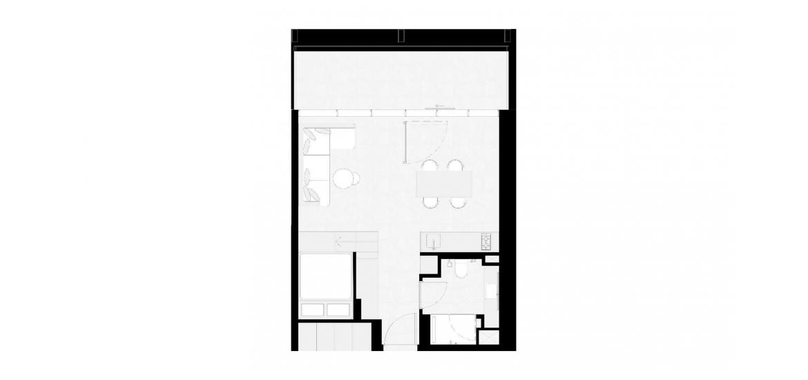 Apartment floor plan «53 SQ.M STUDIO TYPE 4», 1 kamer in UPSIDE LIVING