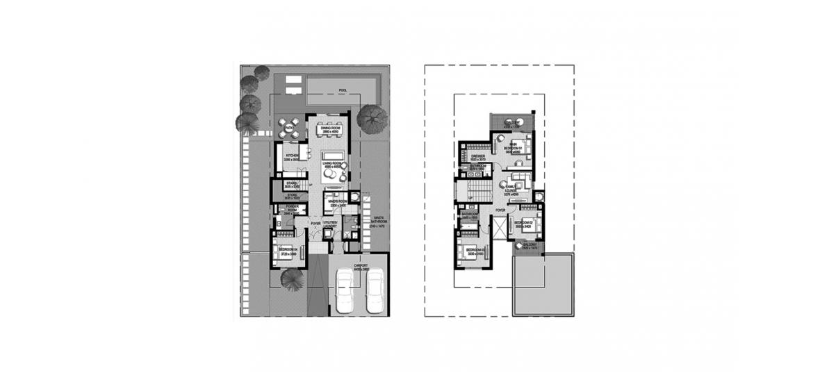 Floor plan ng apartment «GOLF LINKS 4BR 275SQM», 4 silid-tulugan sa GOLF LINKS
