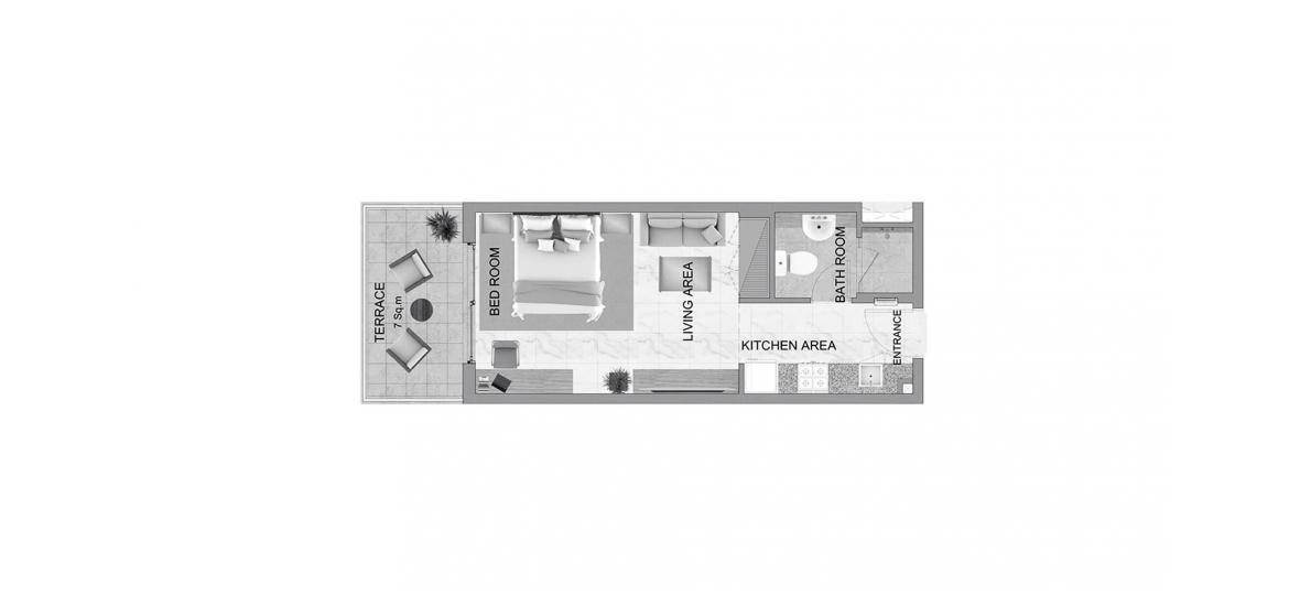 Plan mieszkania «41SQM», 1 pokój w MAG 318