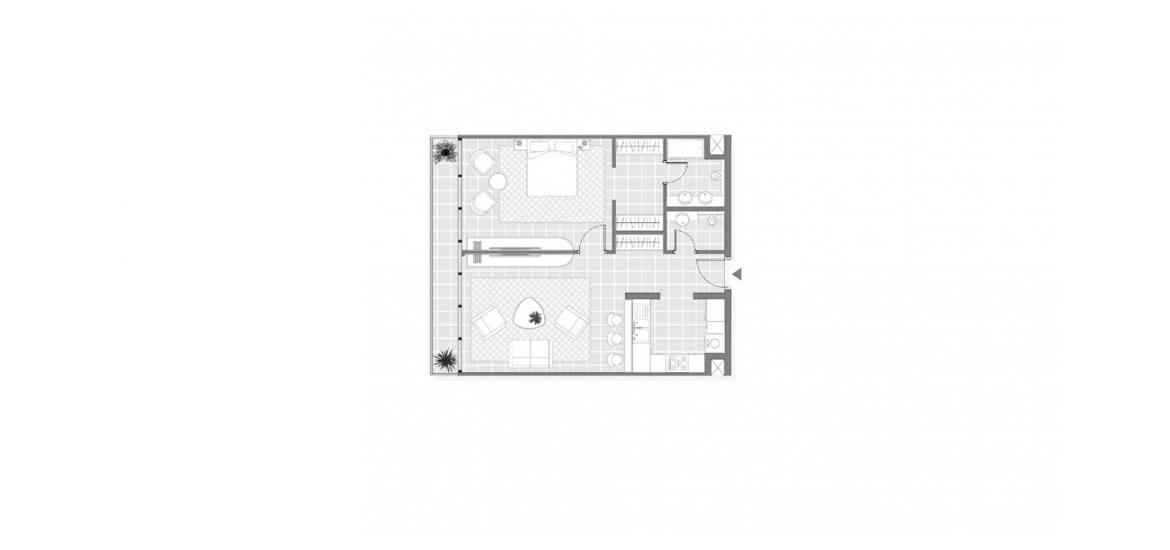 Plan mieszkania «60SQM», 1 sypialnia w SEVEN RESIDENCES