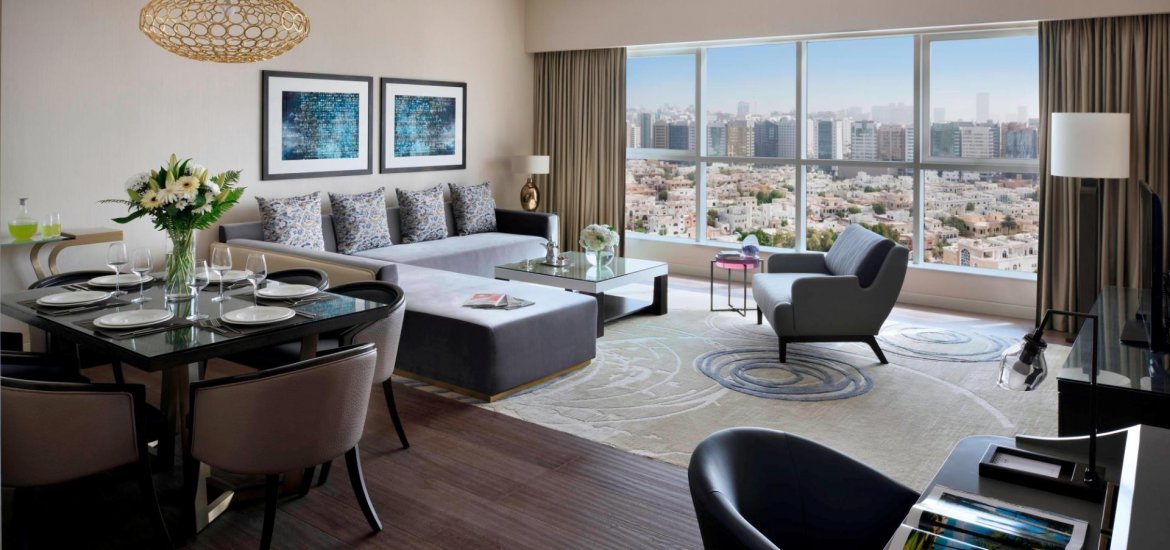 Купить квартиру в Джумейра Вилладж Серкл, Дубай, ОАЭ 1 комната, 37м2 № 24505 - фото 1