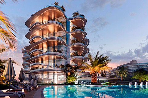Строительство нового элитного ЖК SLS Residences The Palm на острове Palm Jumeirah будет завершено в 2026 г.