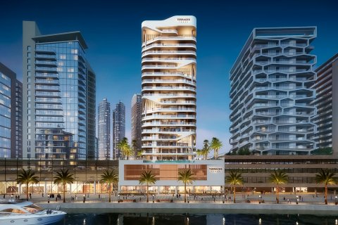 Строящийся жилой комплекс The Terraces Marasi Drive в районе Дубая Business Bay будет готов во втором квартале 2024 г.