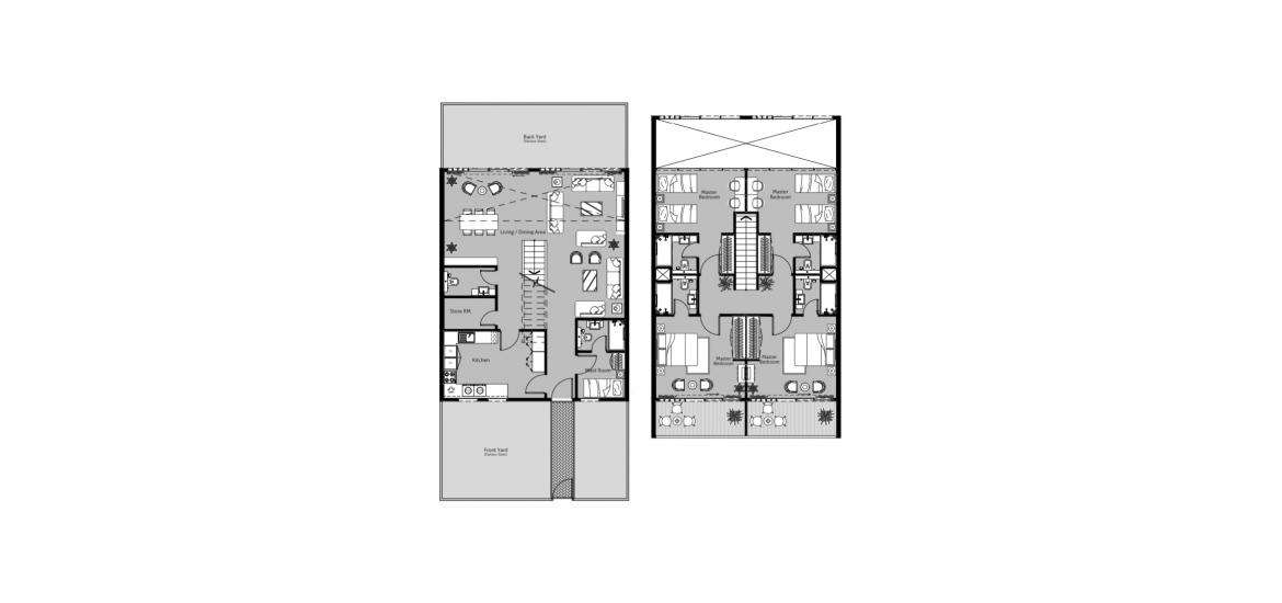 Планування апартаментів «B», 4 спальні у RUKAN LOFTS