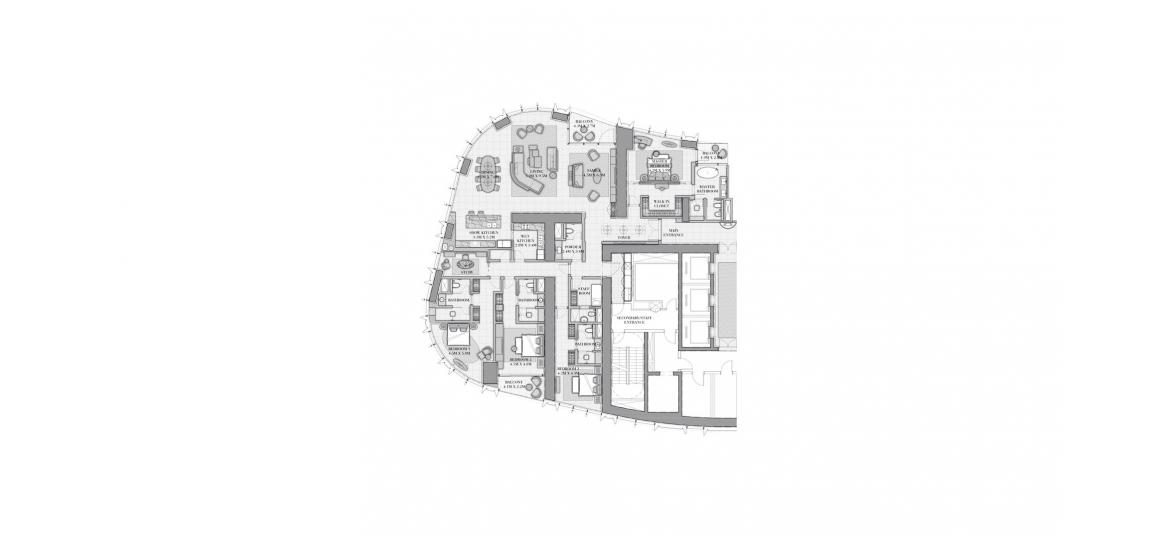 Apartment floor plan «4BR 495SQM», 4 bedrooms in IL PRIMO