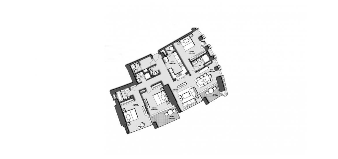 Apartment floor plan «BURJ VISTA 3BR 178SQM», 3 bedrooms in BURJ VISTA