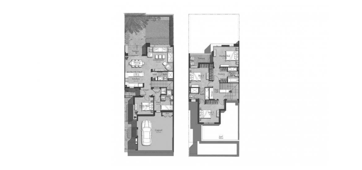 Apartment floor plan «B», 4 bedrooms in MAPLE 1 TOWNHOUSES
