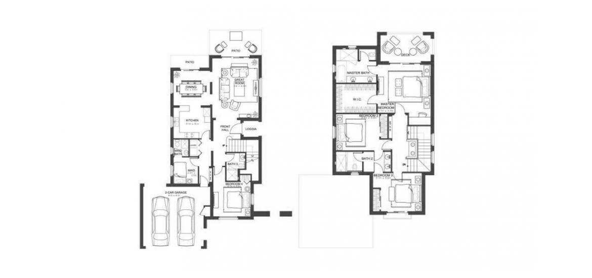 Apartment floor plan «A», 4 bedrooms in LILA