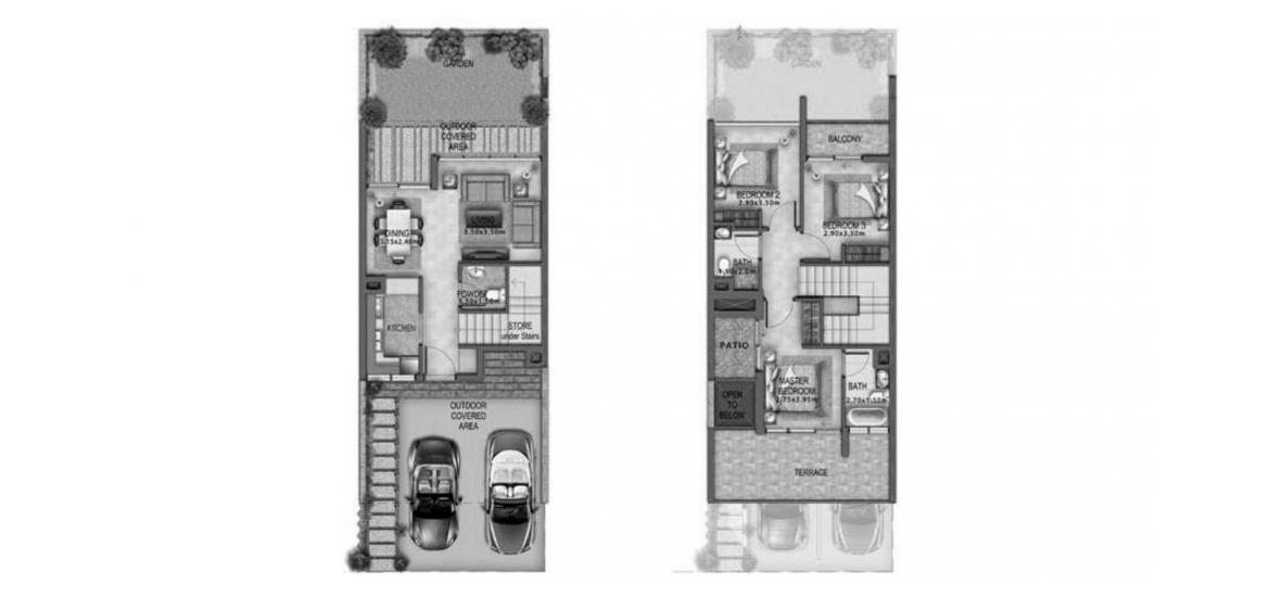 Apartment floor plan «158sqm», 3 bedrooms in AKOYA PLAY