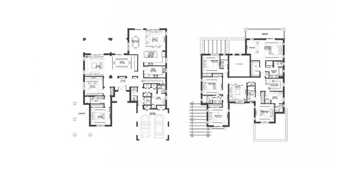 Apartment floor plan «B», 6 bedrooms in YASMIN VILLAS