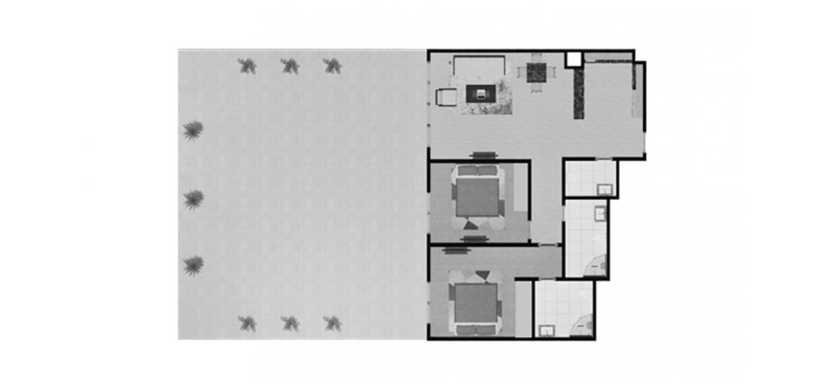 Apartment floor plan «A», 2 bedrooms in RUKAN MAISON