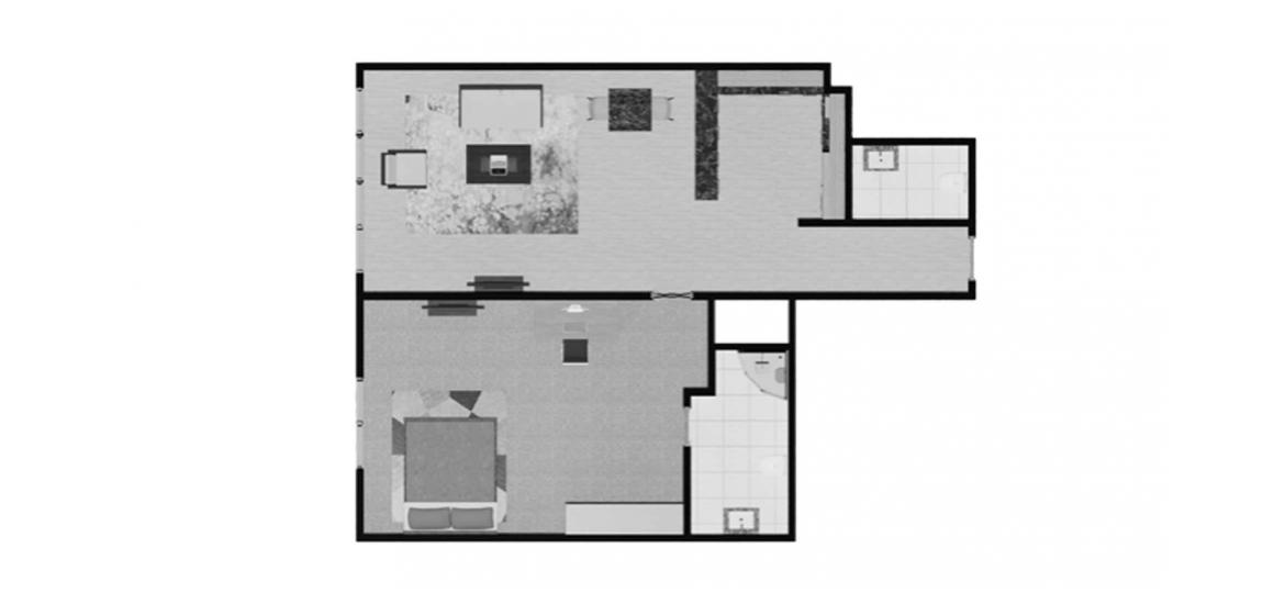 Apartment floor plan «Z», 1 bedroom in RUKAN MAISON