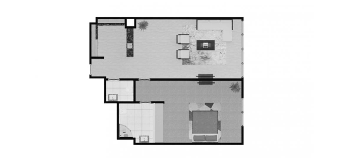 Apartment floor plan «S», 1 bedroom in RUKAN MAISON