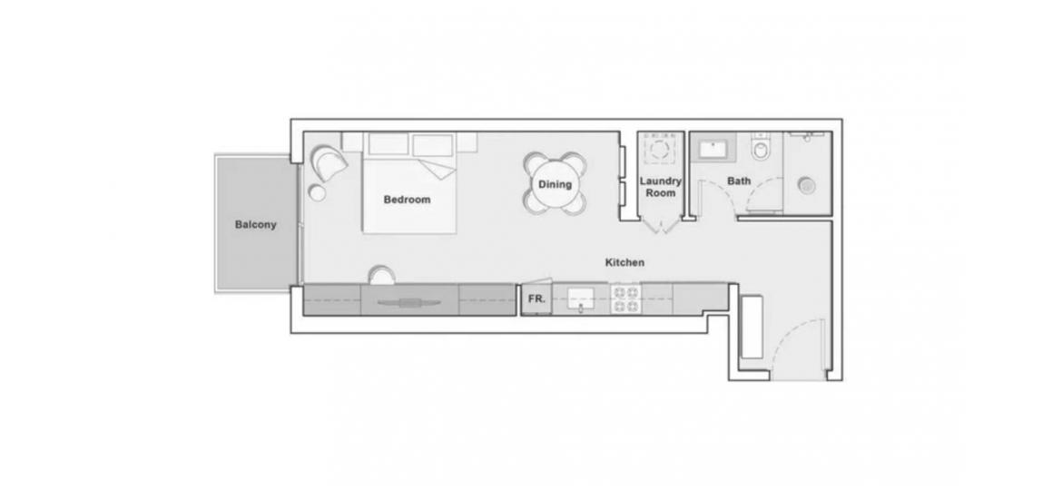Apartment floor plan «47SQM TYPE B», 1 room in HAMILTON HOUSE