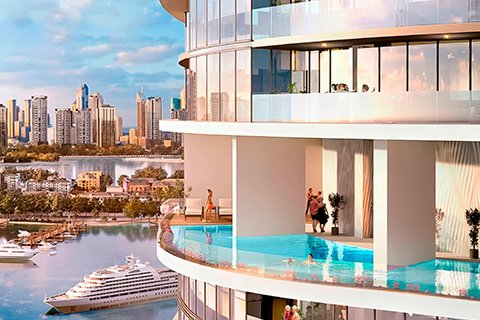 Residential Complex Harbour Lights with a Pool in the Sea and a Unique Design by De Grisogono to be Built in Dubai