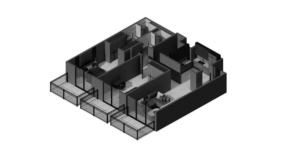 Apartment floor plan «2BR Type A 92SQM», 2 bedrooms in BINGHATTI CRESCENT