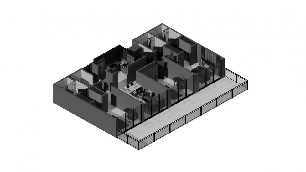 Apartment floor plan «3BR Type B», 3 bedrooms in BINGHATTI CRESCENT