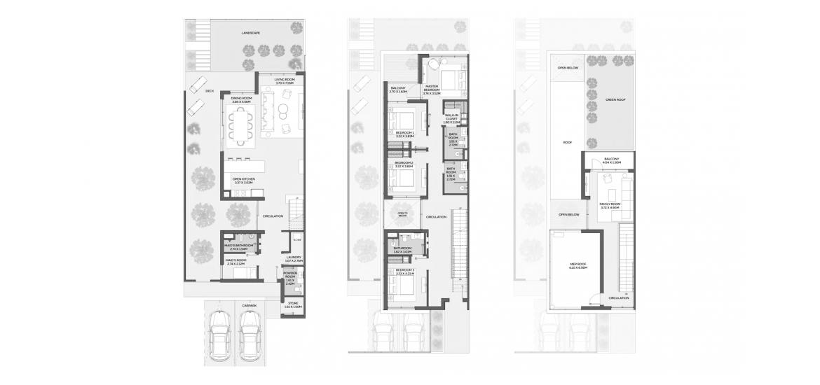 Apartment floor plan «4 BEDROOM TOWNHOUSE TYPE 1», 4 bedrooms in EXPO VALLEY AT EXPO CITY