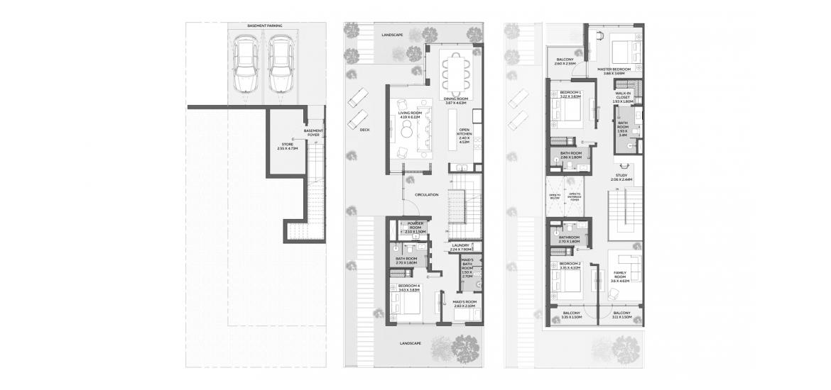 Apartment floor plan «4 BEDROOM TOWNHOUSE TYPE 2», 4 bedrooms in EXPO VALLEY AT EXPO CITY