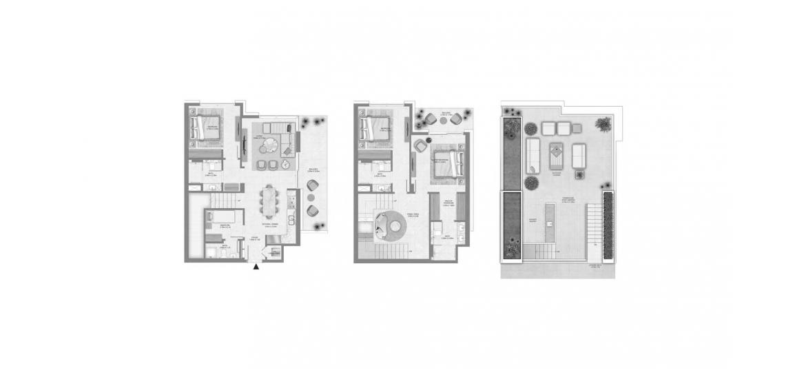 Apartment floor plan «3 BERDROOM TYPE 01», 3 bedrooms in CREEK WATERS APARTMENTS