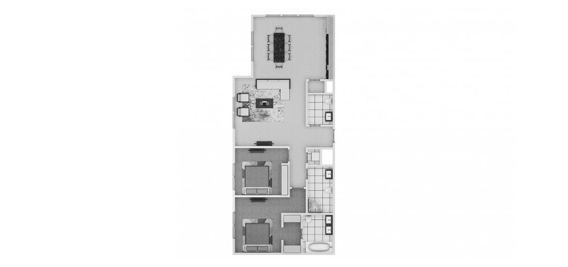 Apartment floor plan «2BR 111SQM», 2 bedrooms in BREEZE