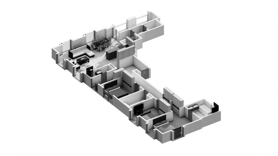Apartment floor plan «3BR 183SQM», 3 bedrooms in VIDA RESIDENCES