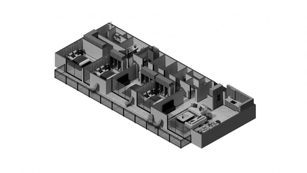 Apartment floor plan «4 BR 223SQM», 4 bedrooms in EMAAR GOLF HEIGHTS