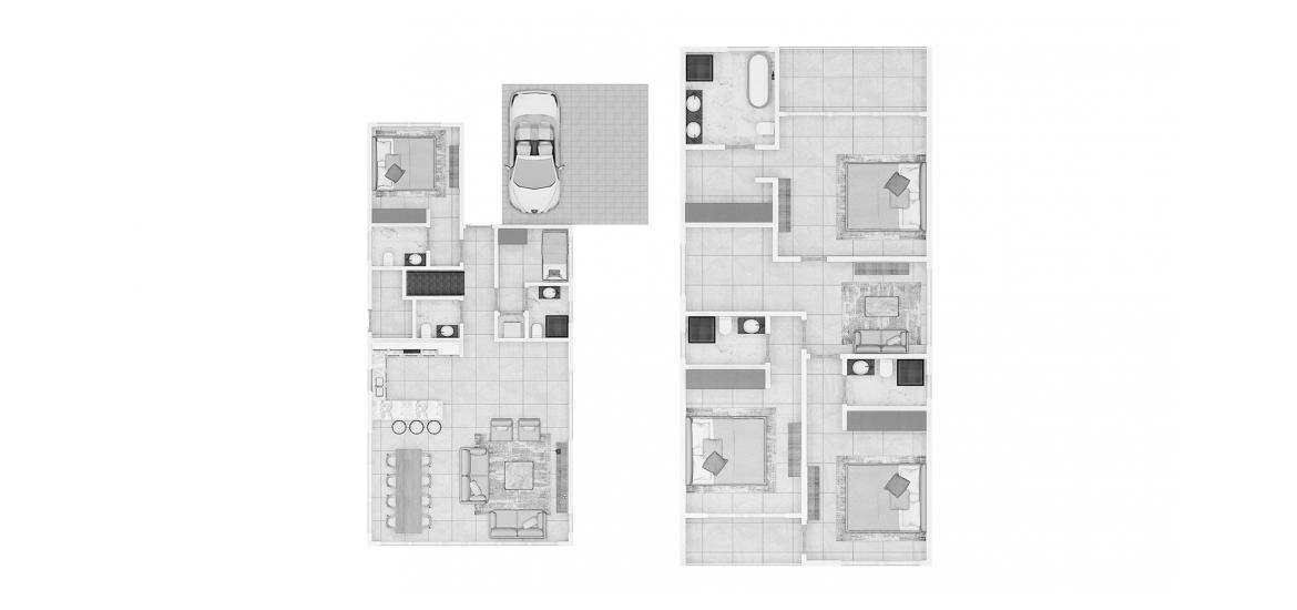 Apartment floor plan «4BR Villa Type V23-T», 4 bedrooms in BELAIR