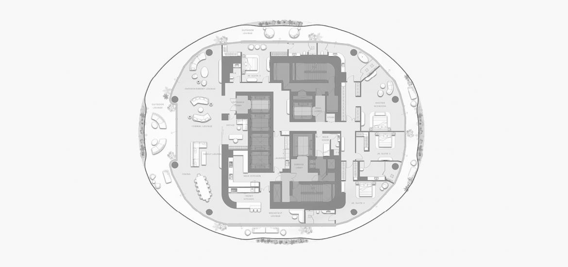 Apartment floor plan «4 BEDROOM TYPE 1901 912 SQ.M.», 4 bedrooms in COMO RESIDENCES