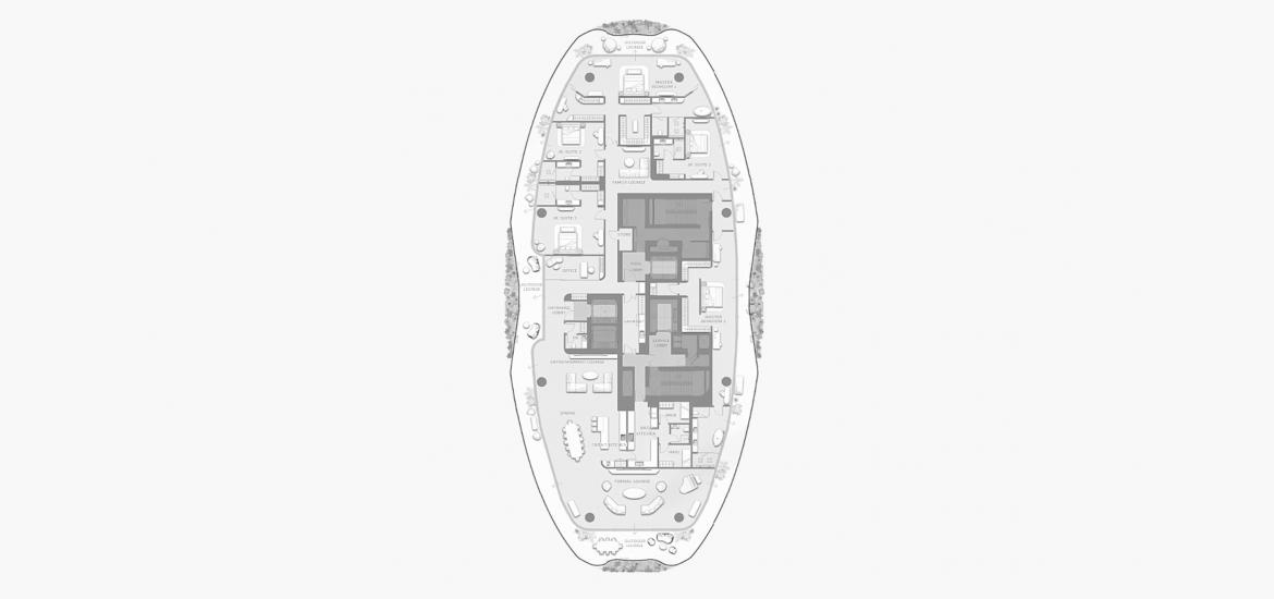 Apartment floor plan «5 BEDROOM TYPE 6601 1069 SQ.M.», 5 bedrooms in COMO RESIDENCES