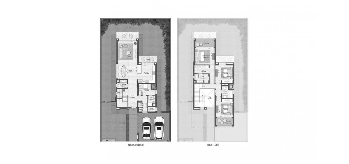 Apartment floor plan «282 SQ.M. 3BR-A», 3 bedrooms in FAIRWAY VILLAS 2