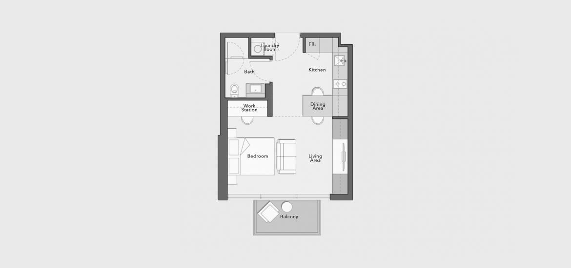 Apartment floor plan «112 SQ.M 2 BDRM TYPE A», 1 room in ARBOR VIEW
