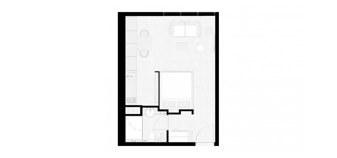 Apartment floor plan «37 SQ.M STUDIO TYPE 1», 1 room in UPSIDE LIVING