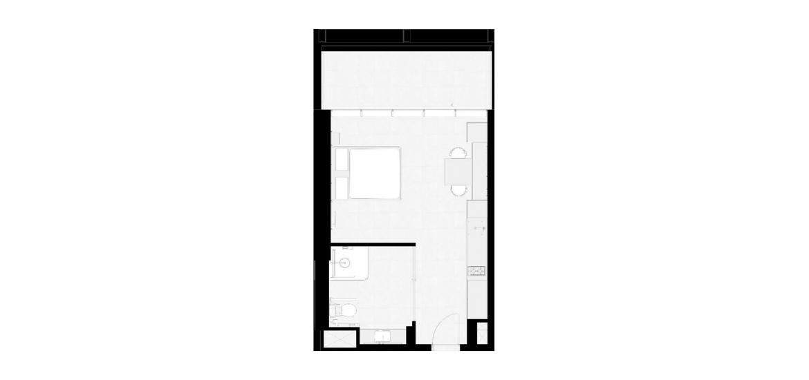 Apartment floor plan «44 SQ.M STUDIO TYPE 2», 1 room in UPSIDE LIVING
