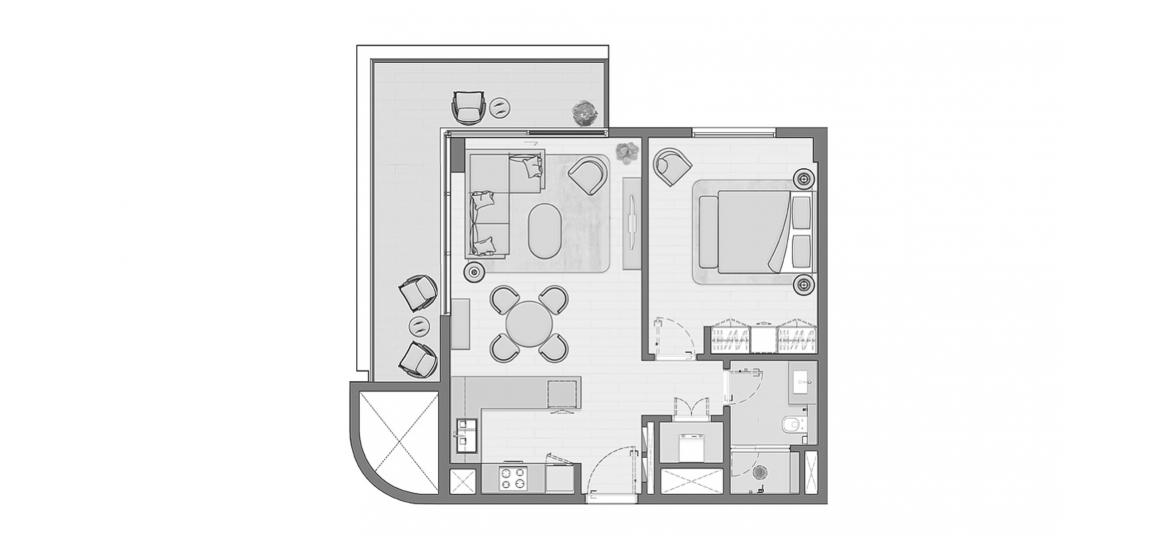 Apartment floor plan «79 SQ.M 1 BEDROOM TYPE 1B», 1 bedroom in ELARA APARTMENTS