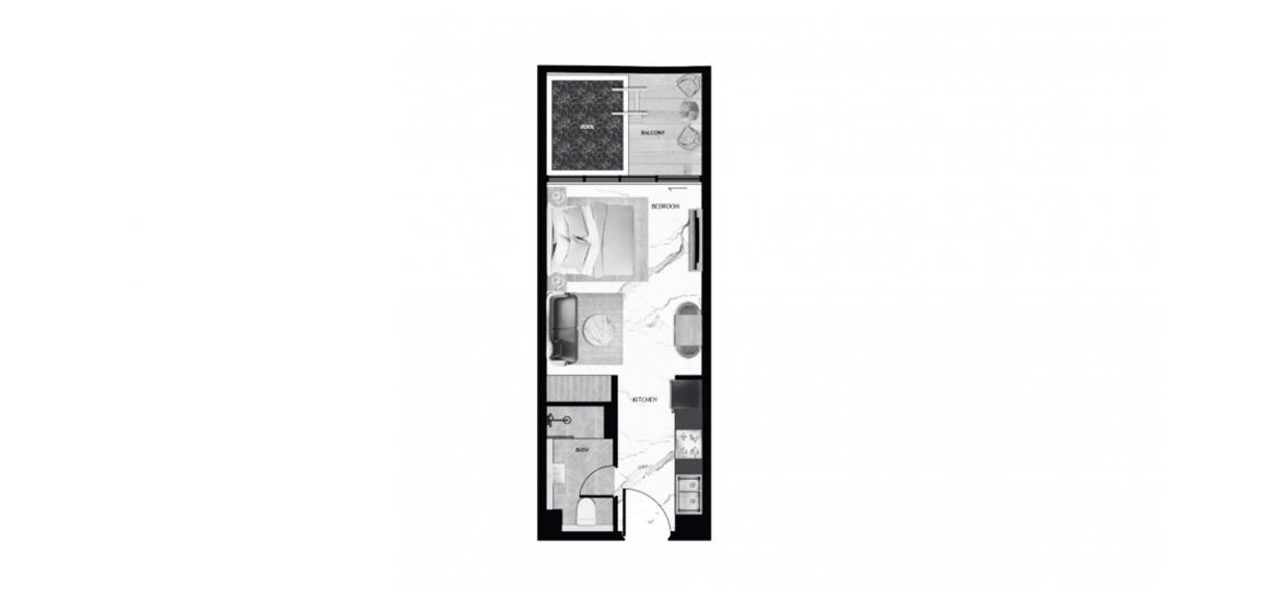 Apartment floor plan «SAMANA BARARI VIEWS STUDIO WITH POOL», 1 room in SAMANA BARARI VIEWS