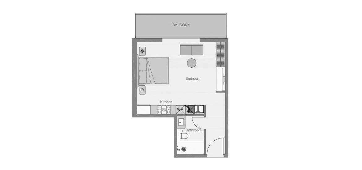 Apartment floor plan «THE CENTRAL DOWNTOWN ONE-ROOM-TYPE-3-51M», 1 room in THE CENTRAL DOWNTOWN