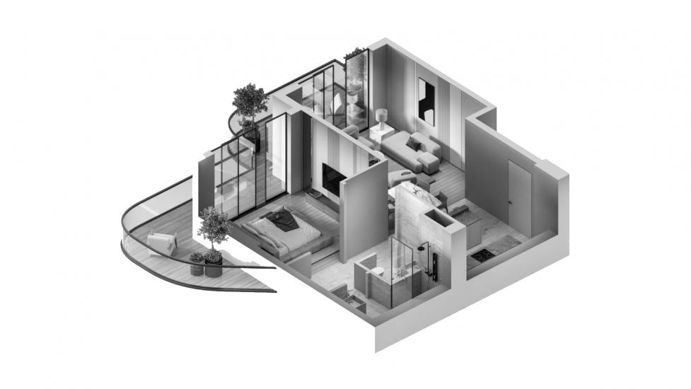 Apartment floor plan «URBAN LIFE ONE-BEDROOM-TYPE-7-84M», 1 bedroom in URBAN LIFE